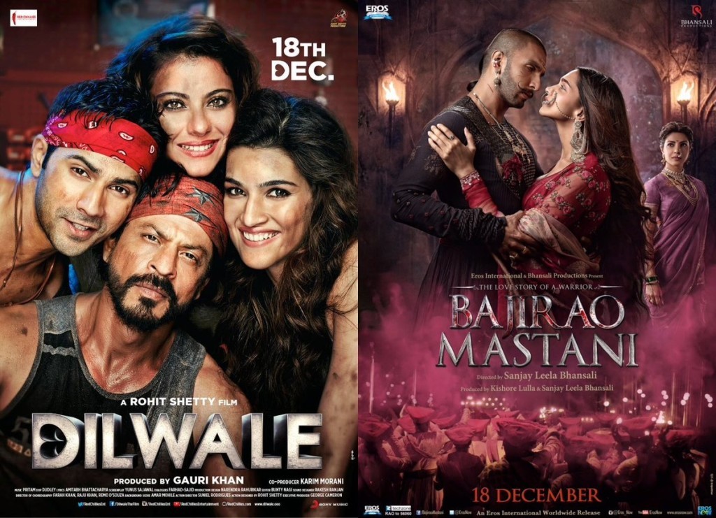 dilwale vs bajirao mastani movie