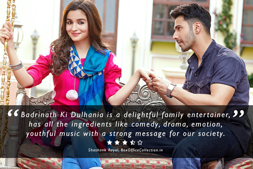 badrinath ki dulhania review, badrinath ki dulhania movie review, badrinath ki dulhania critic review, badrinath ki dulhania 2017 review, badrinath ki dulhania star rating, badrinath ki dulhania hit, badrinath ki dulhania actors performance