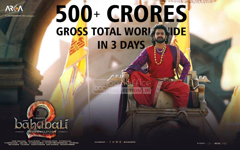 Baahubali 2 Total Collection Worldwide in 3 Days