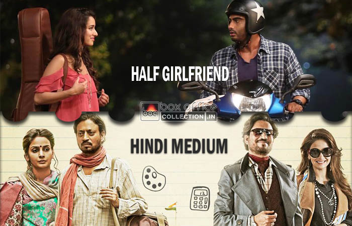 Half Girlfriend and Hindi Medium Box Office Prediction