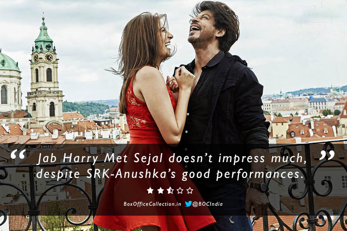 Jab Harry Met Sejal (JHMS) Review- Doesn't Impress Much Despite SRK-Anushka's Good Performances