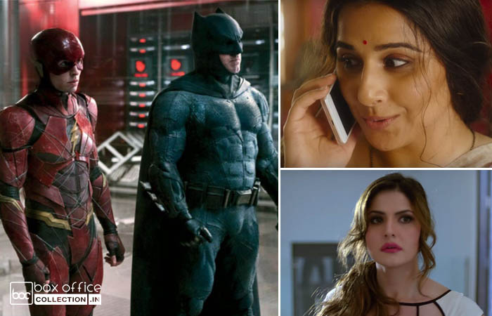 Justice League, Tumhari Sulu & Aksar 2 3 Days Total Collection